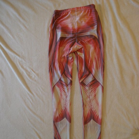Human Muscle Pattern Printed Leggings Tights - Picture 1 of 7